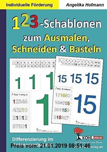 Gebr. - 123-Schablonen zum Ausmalen, Schneiden und Basteln: Differenzierung im Anfangsunterricht