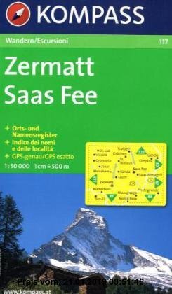 Gebr. - Zermatt, Saas Fee 1 : 50 000: Wanderkarte. Orts- und Namensregister. Carta escursioni. Indice dei nomi e delle località. GPS-genau