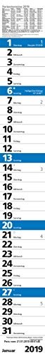 Gebr. - Streifenplaner Praktika Blau 2019: Streifenkalender mit Datumsschieber, Ferienterminen und Spiralbindung I schmal im Format: 11,4 x 89 cm