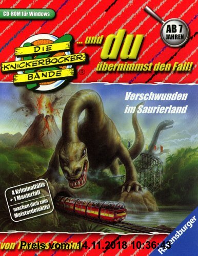 Gebr. - CD-ROM: Detektiv- und Abenteuerspiele: Knickerbockerbande 2 - Verschwunden im Saurierland
