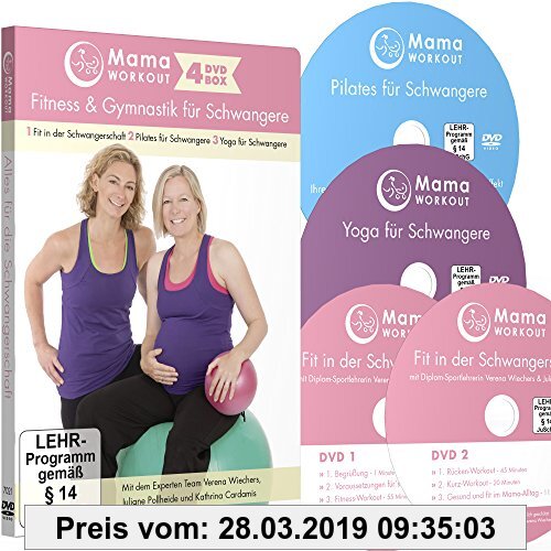 Gebr. - MamaWORKOUT - Fitness & Gymnastik für Schwangere - 4-DVD-Box zum Sparpreis ++ 1. Fit in der Schwangerschaft (2 DVDs) ++ 2. Pilates für Schwang