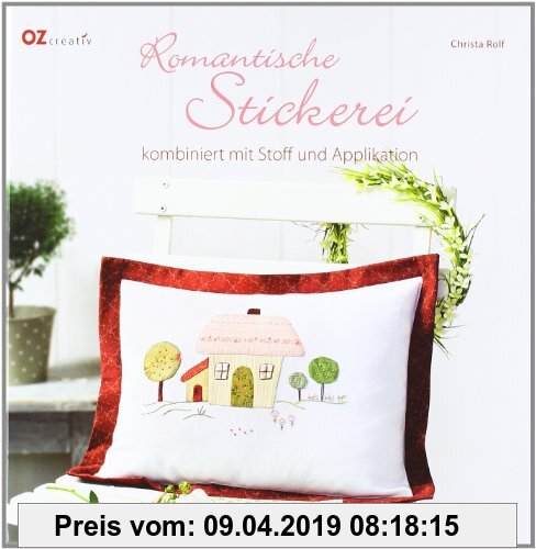 Gebr. - Romantische Stickerei kombiniert mit Stoff und Applikation