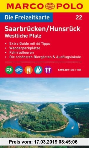 Gebr. - MARCO POLO Freizeitkarte Saarbrücken, Hunsrück, Westliche Pfalz 1:100.000