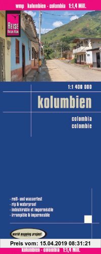Gebr. - Reise Know-How Landkarte Kolumbien (1:1 400 000)