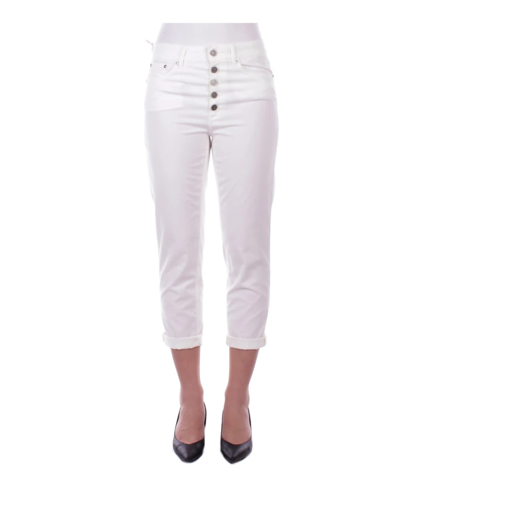 Dondup Vrouw Wit Cropped Trousers