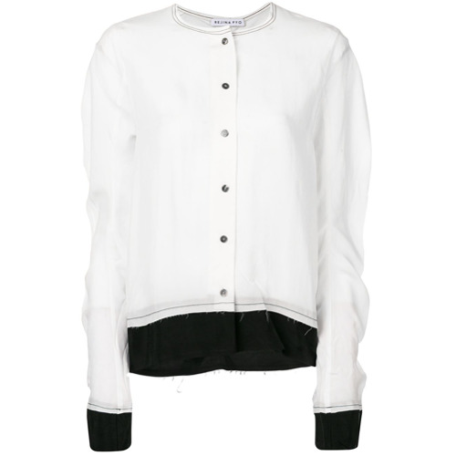 Rejina Pyo contrast stitching shirt - Branco