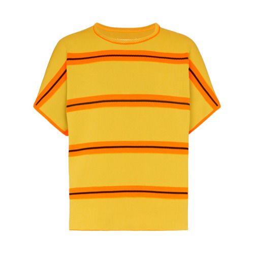 Maison Margiela Camiseta oversized listrada - Laranja