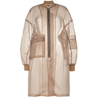 jaqueta bomber transparente preta