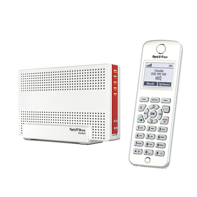 AVM FRITZ!Box 6591 Cable + Repeater 1200 – WLAN Mesh Router mit Kabelanschluss (max. MBit/s 1.733 + 800)