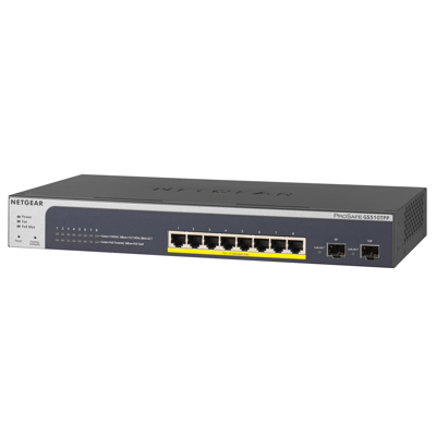 Netgear 8-Port PoE+ GB WebMgd Switch, 2 SFP Ports, 190W (GS510TPP)