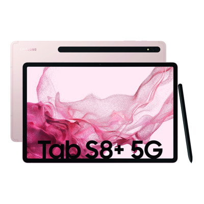 Samsung X806B Galaxy Tab S8+ 5G 256 GB (Pink Gold) 12,4" WQXGA+ Display / Octa-Cora / 8GB RAM / 256GB Speicher / Android 12.0