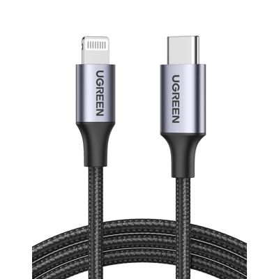 UGREEN Lightning zu Typ-C Kabel, 2m, schwarz