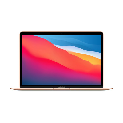 Apple MacBook Air (M1, 2020) MGND3D/A Gold Apple M1 Chip mit 7-Core GPU, 8GB RAM, 256GB SSD, macOS - 2020