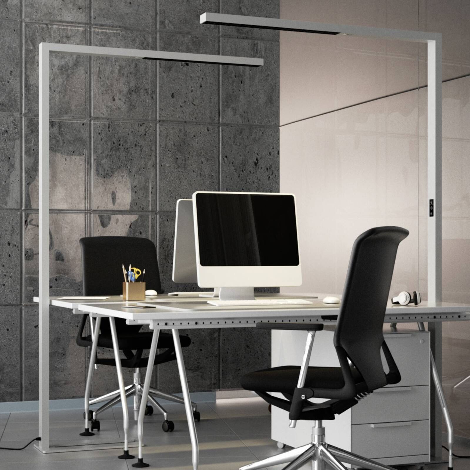 Arcchio LED Stehlampe / Bürostehleuchte dimmbar, mit Bewegungsmelder & Tageslich - Bild 8 von 8
