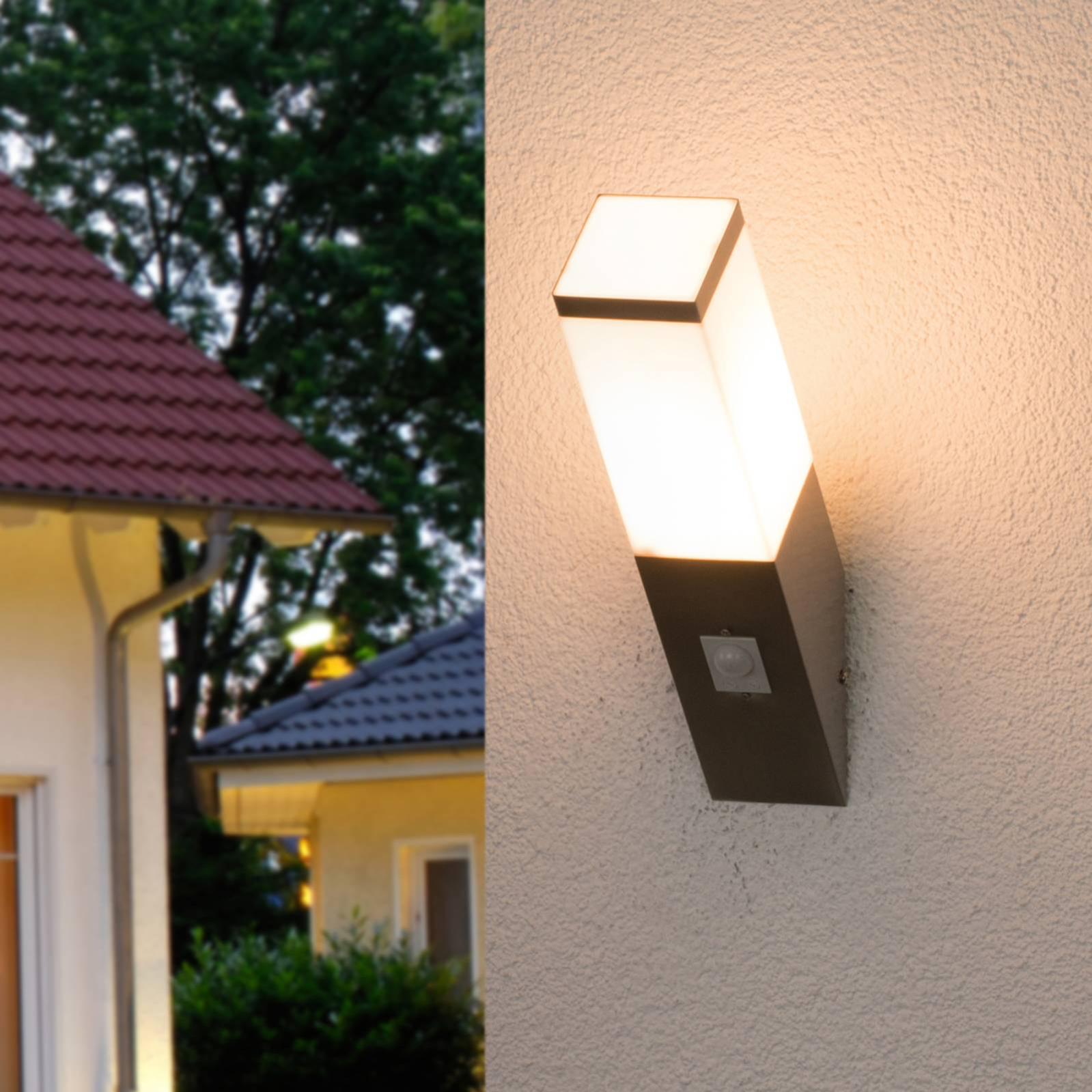 Lindby Antje LED-Solarleuchte Mit Bewegungsmelder – Edelstahl, IP44, 54 Cm Hoch, Für Garten & Terrasse