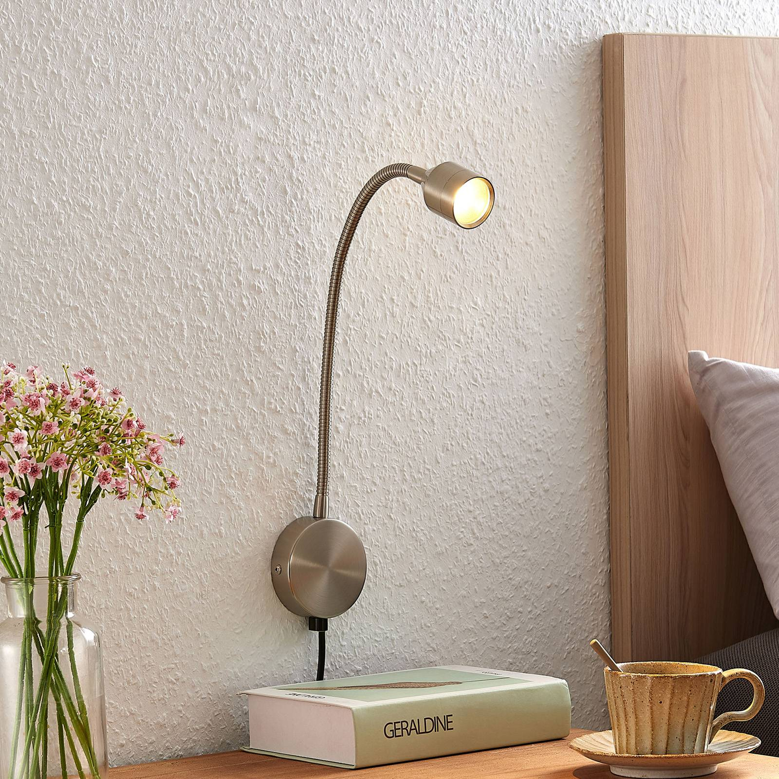 Lindby Djamila LED Klemmleuchte – Höhenverstellbare Tischlampe, Warmweiß, Mit Schalter