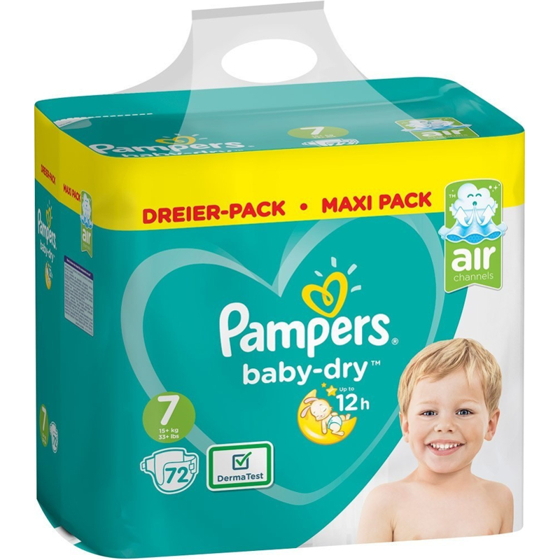 Pampers Baby Dry Size 7 (15+ kg) 72 pcs