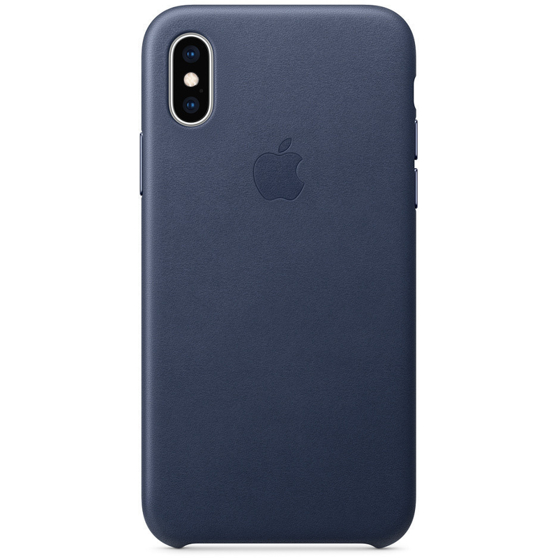 Apple Coque cuir (iPhone XS) bleu nuit