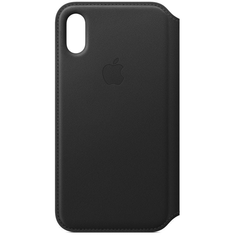 Apple Étui folio cuir (iPhone XS) noir