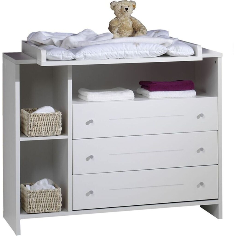 Schardt Commode à langer Eco Stripes - blanc