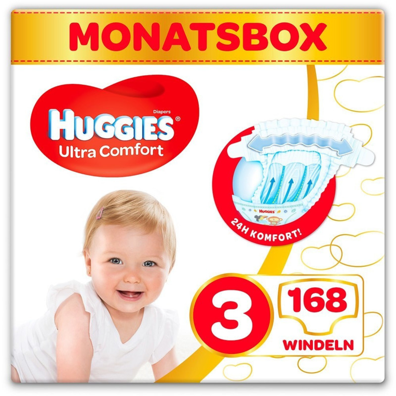 Huggies Ultra Comfort 3 (4-9 kg) 168 pcs (Huggies) a 47.55€ - VEDI OFFERTA