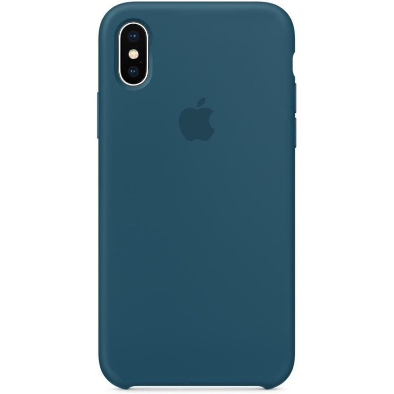 Apple Coque silicone (iPhone X) bleu cosmos