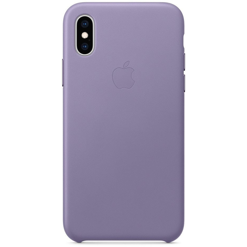 Apple Coque cuir (iPhone XS) violet