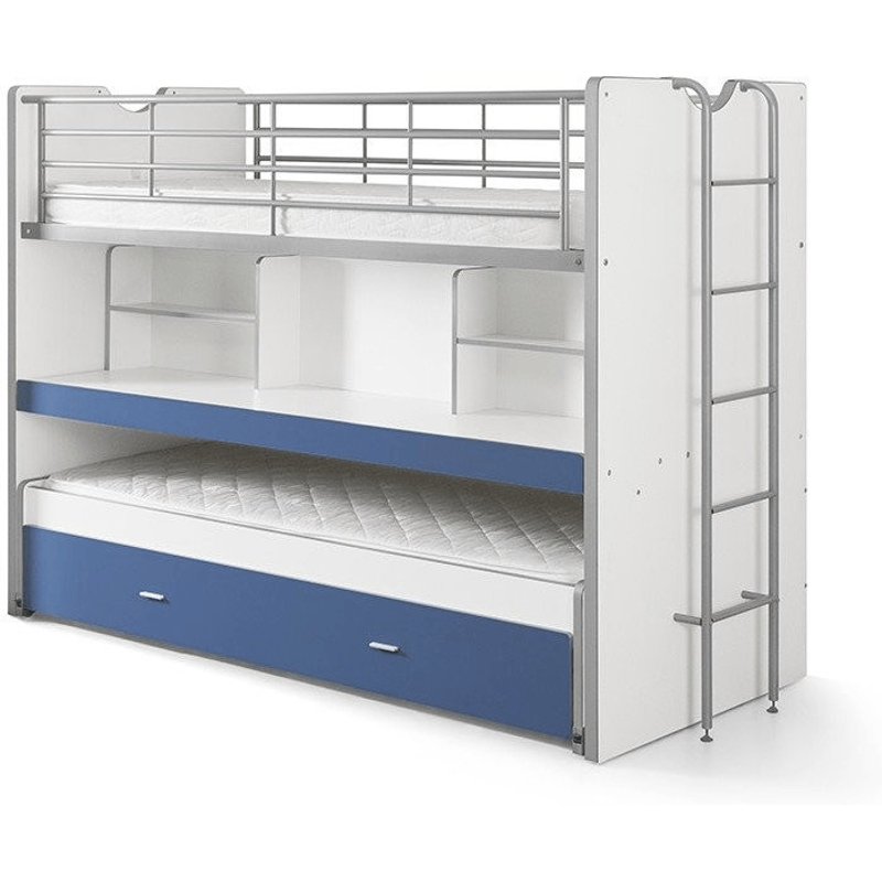Vipack Lit superposé Bonny 80 bleu