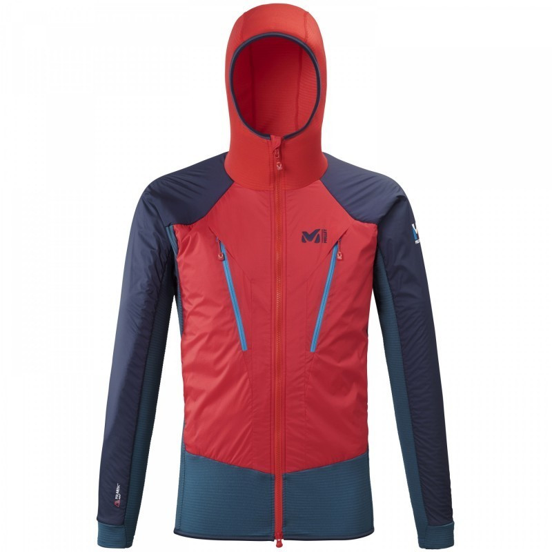 Millet Trilogy Hybrid Alpha Hoodie Men red/blue