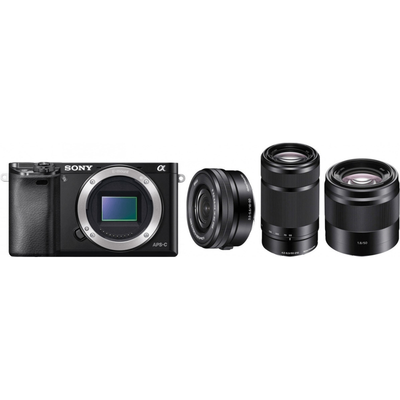 Sony Alpha 6000 Kit 16-50 mm + 50 mm + 55-210 mm