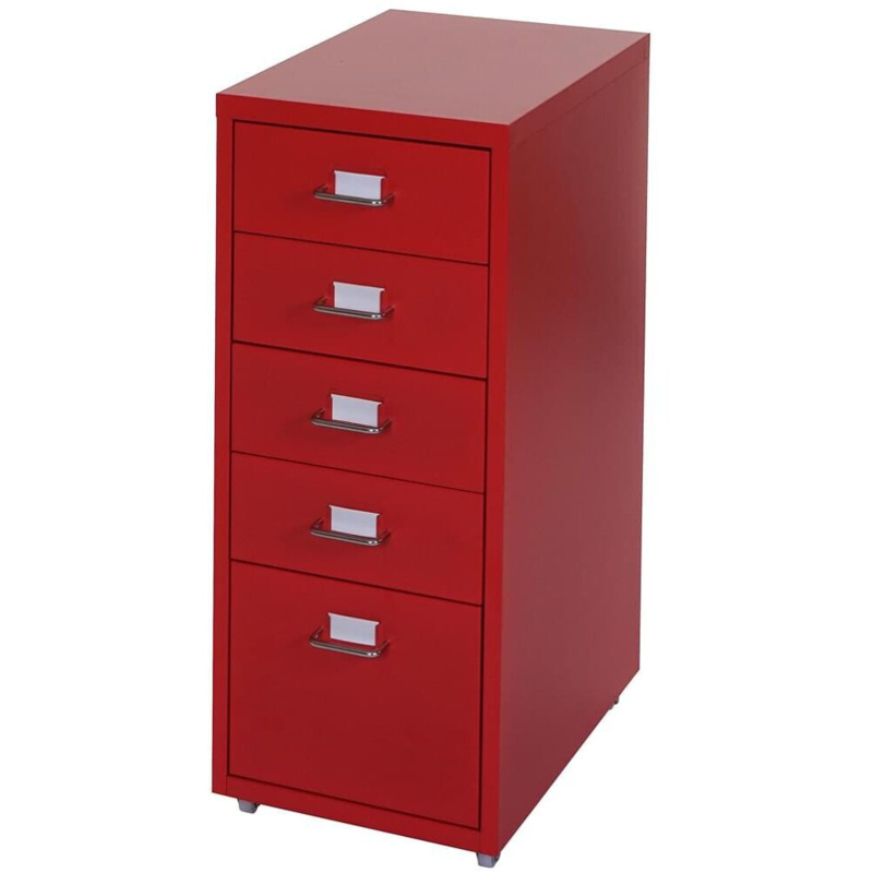 Mendler Boston T851 5 Drawers Red