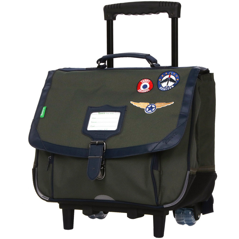 Tann's Cartable trolley Tom kaki 38 cm