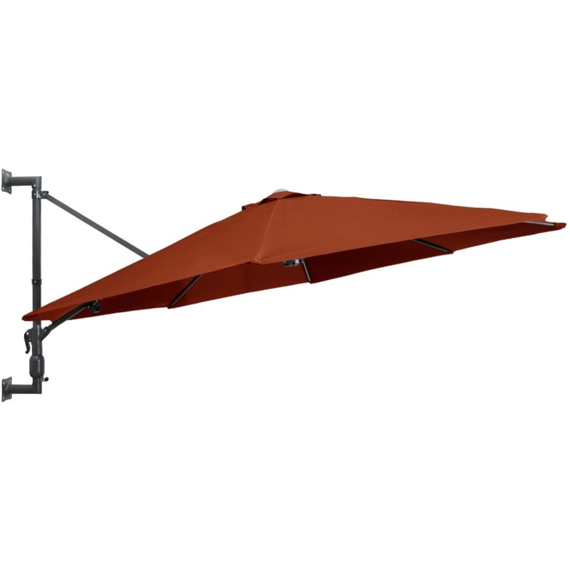 VidaXL Wall Parasol Ø 300 cm Terracotta