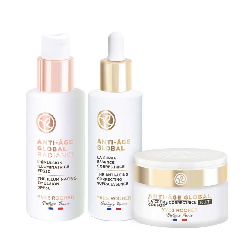 Setti - Anti Age Global (päivävoide, seerumi, yövoide)