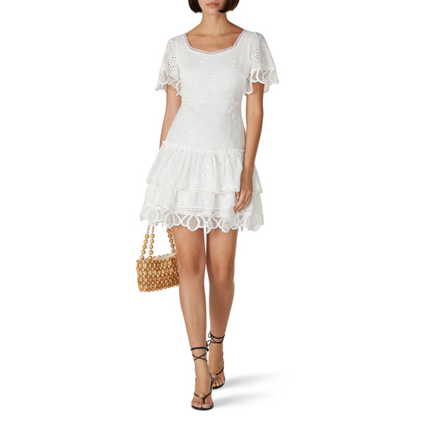 opt white eyelet dress