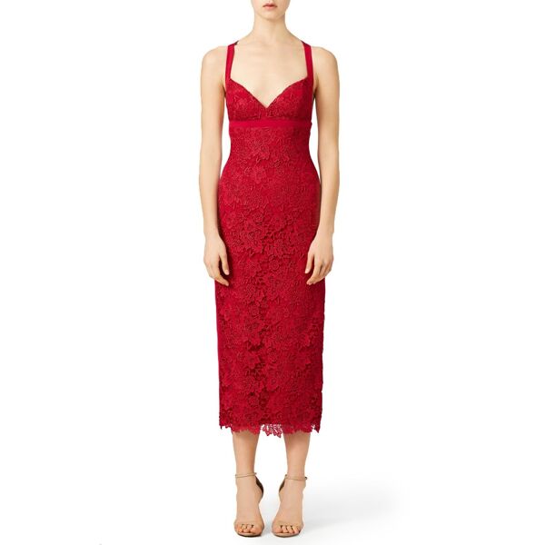 ML Monique Lhuillier Scarlet Candlelight Dress red