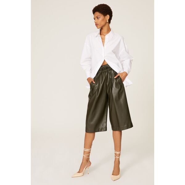 3.1 Phillip Lim Faux Leather Culottes Green