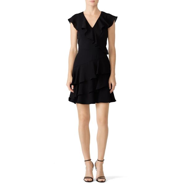 Parker Black Ruffle Combo Dress black