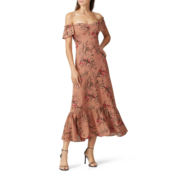 reformation pink floral dress