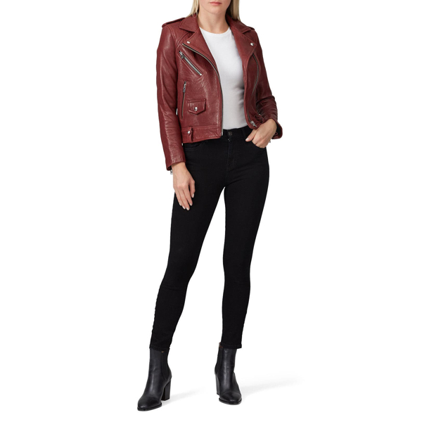 iro red leather jacket