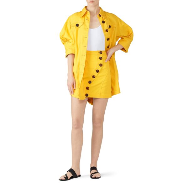 Acler Golding Denim Skirt yellow