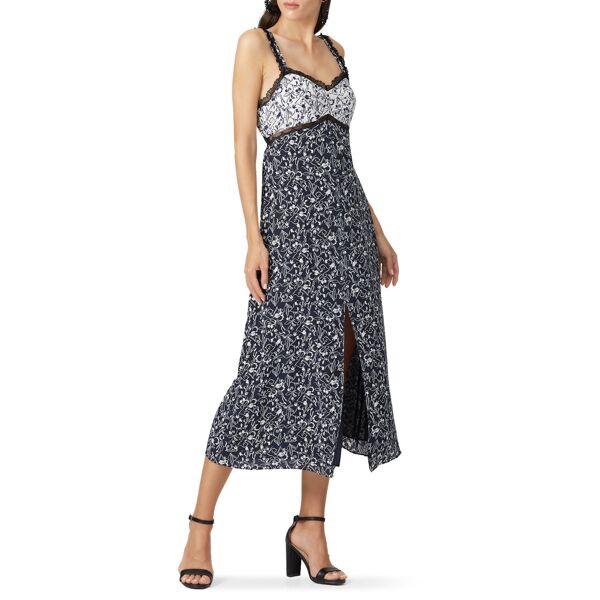 Tanya Taylor Sarita Dress Black-white-print