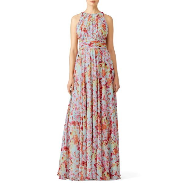 Badgley Mischka Utopia Maxi print-blue