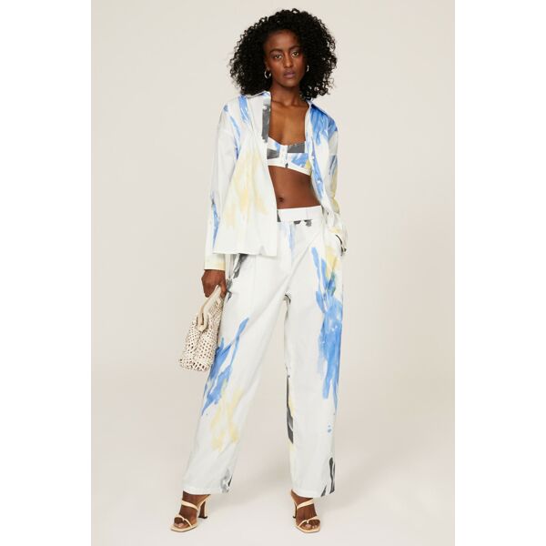 3.1 Phillip Lim Printed Collared Button Up Shirt White-multicolored-print