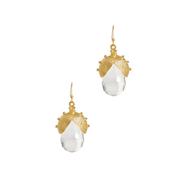 Kenneth Jay Lane Beetle Drop Earrings gold-crystal_clear
