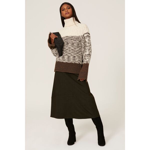3.1 Phillip Lim Chunky Knit Turtleneck Sweater White-brown