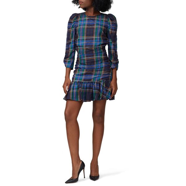 Tanya Taylor Plaid Raven Dress Blue-print