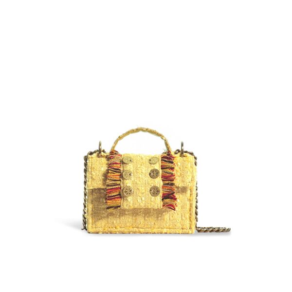 Kooreloo Yellow Petite Tweed Crossbody Bag yellow