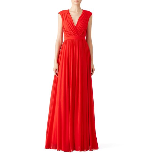 Badgley Mischka To Love Again Gown red