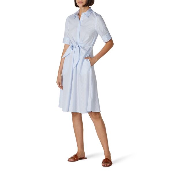 Lauren Ralph Lauren Blue Tie Front Shirt Dress blue-print